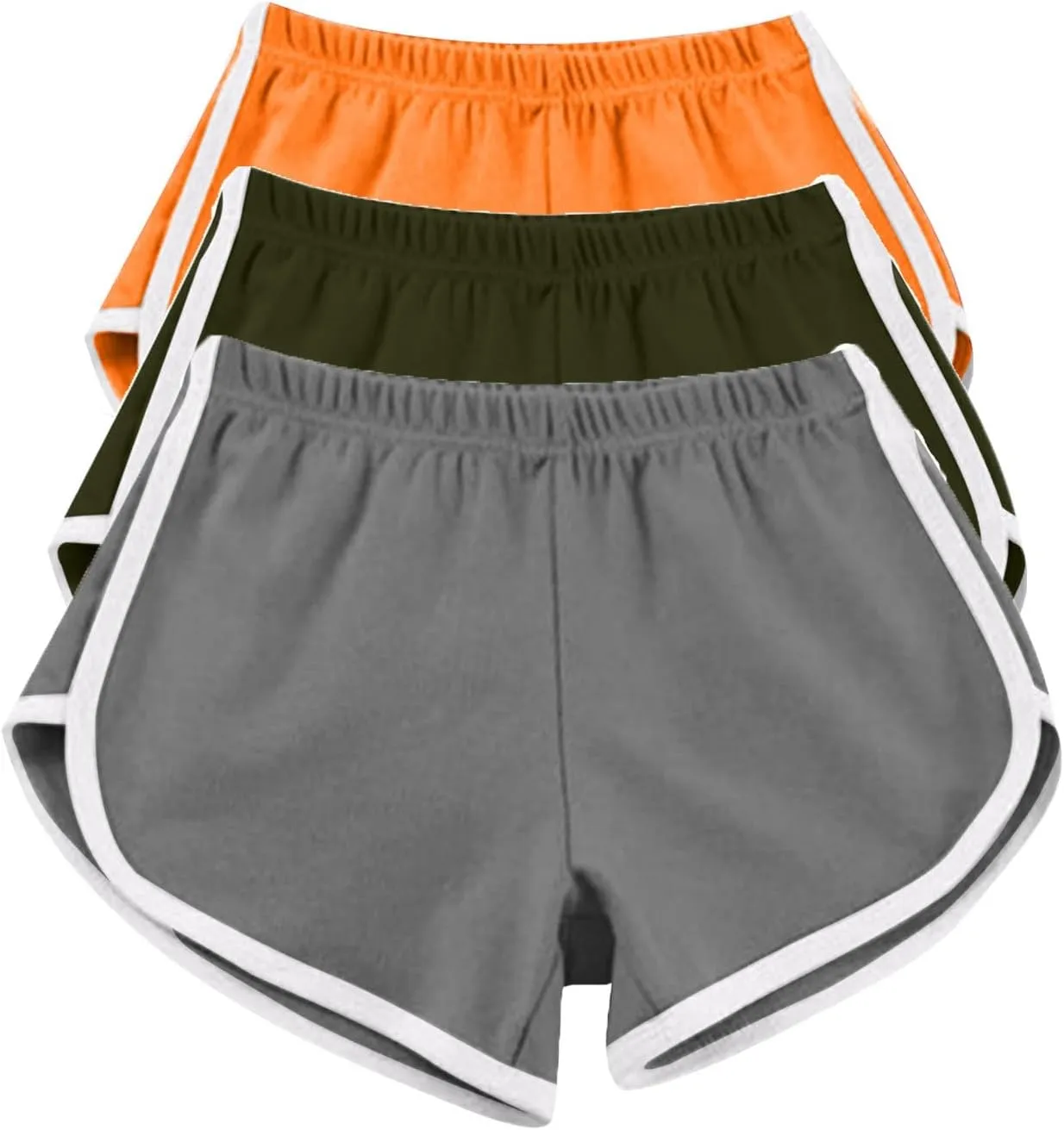 3PC Women Solid Color Sports Pant High Elastic Waist Pants Baggy Active Pants Plus Size Pants Jogger Lounge Pants