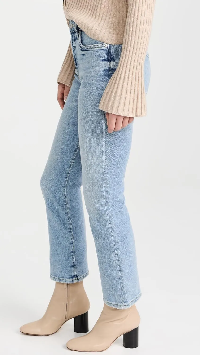 7 For All Mankind Women's High-Waisted Slim Kick Fit Jeans in Must