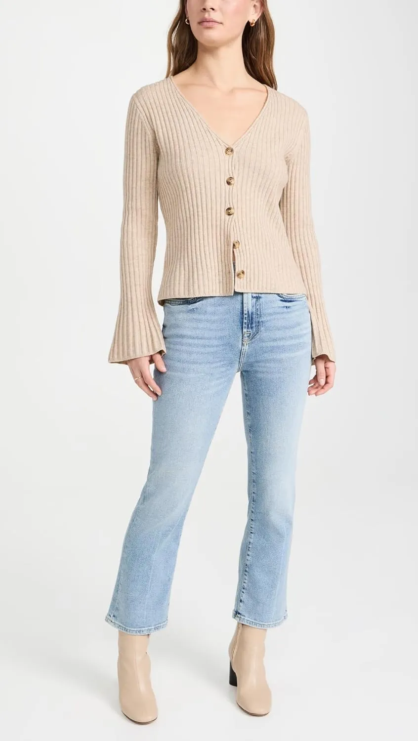 7 For All Mankind Women's High-Waisted Slim Kick Fit Jeans in Must