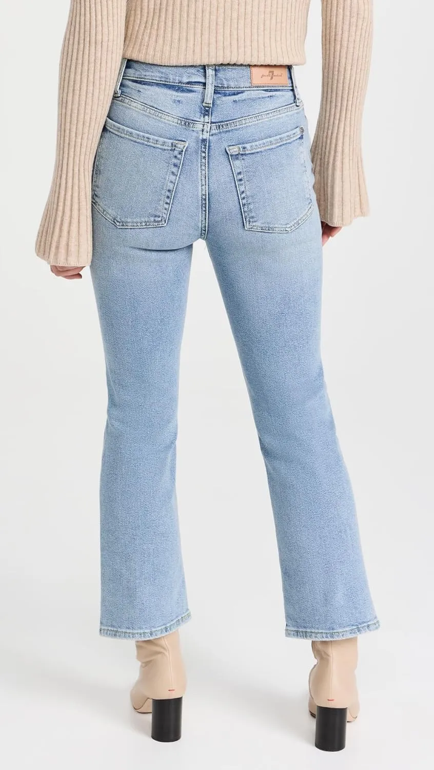 7 For All Mankind Women's High-Waisted Slim Kick Fit Jeans in Must