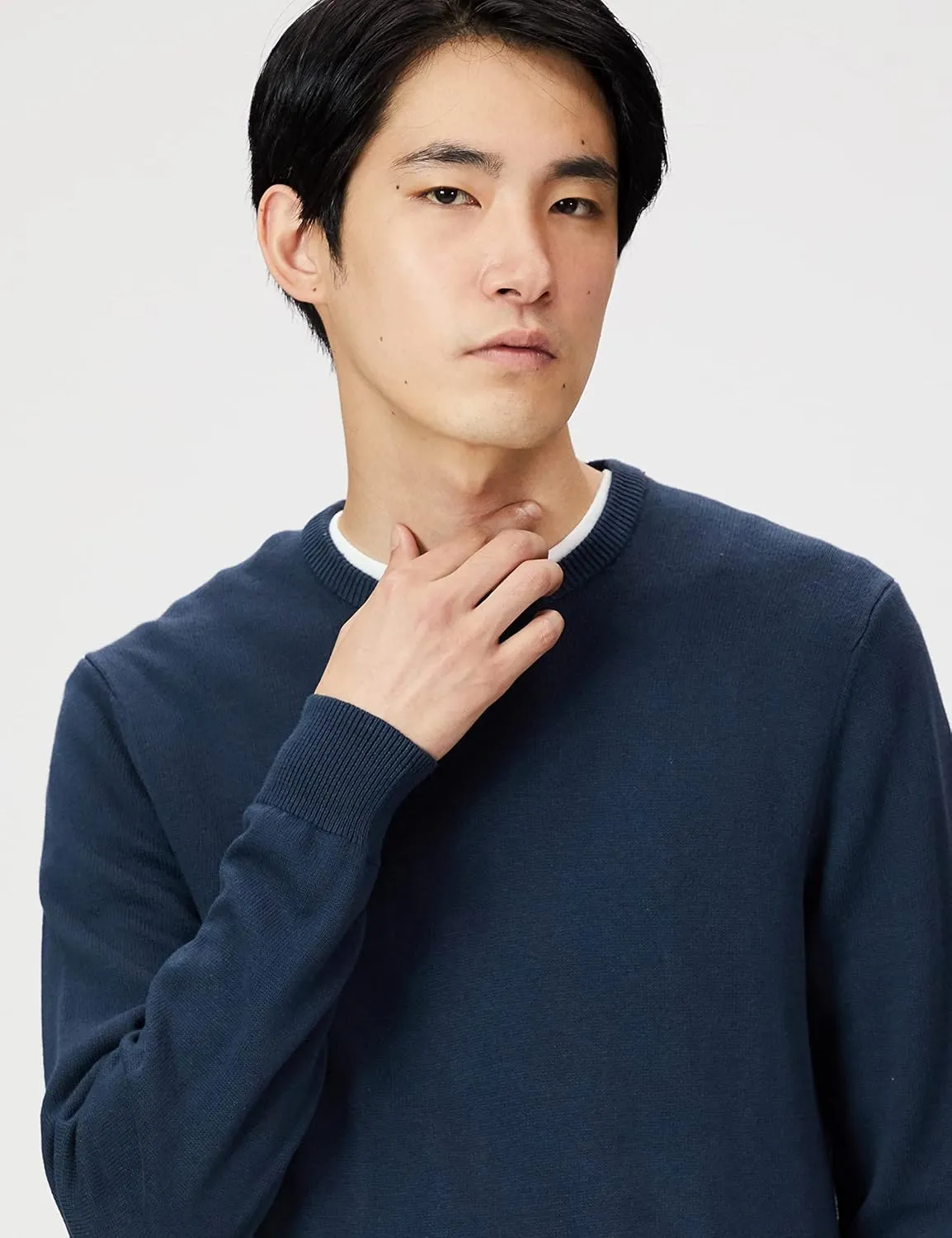 Amazon Essentials Men's Crewneck Sweater, 100% Cotton, Big & Tall Options Available