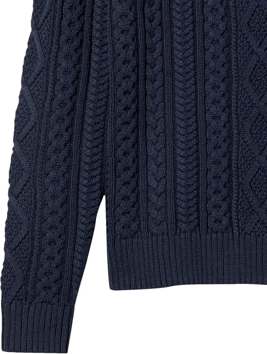 Amazon Essentials Men's Long-Sleeve 100% Cotton Fisherman Cable Crewneck Sweater