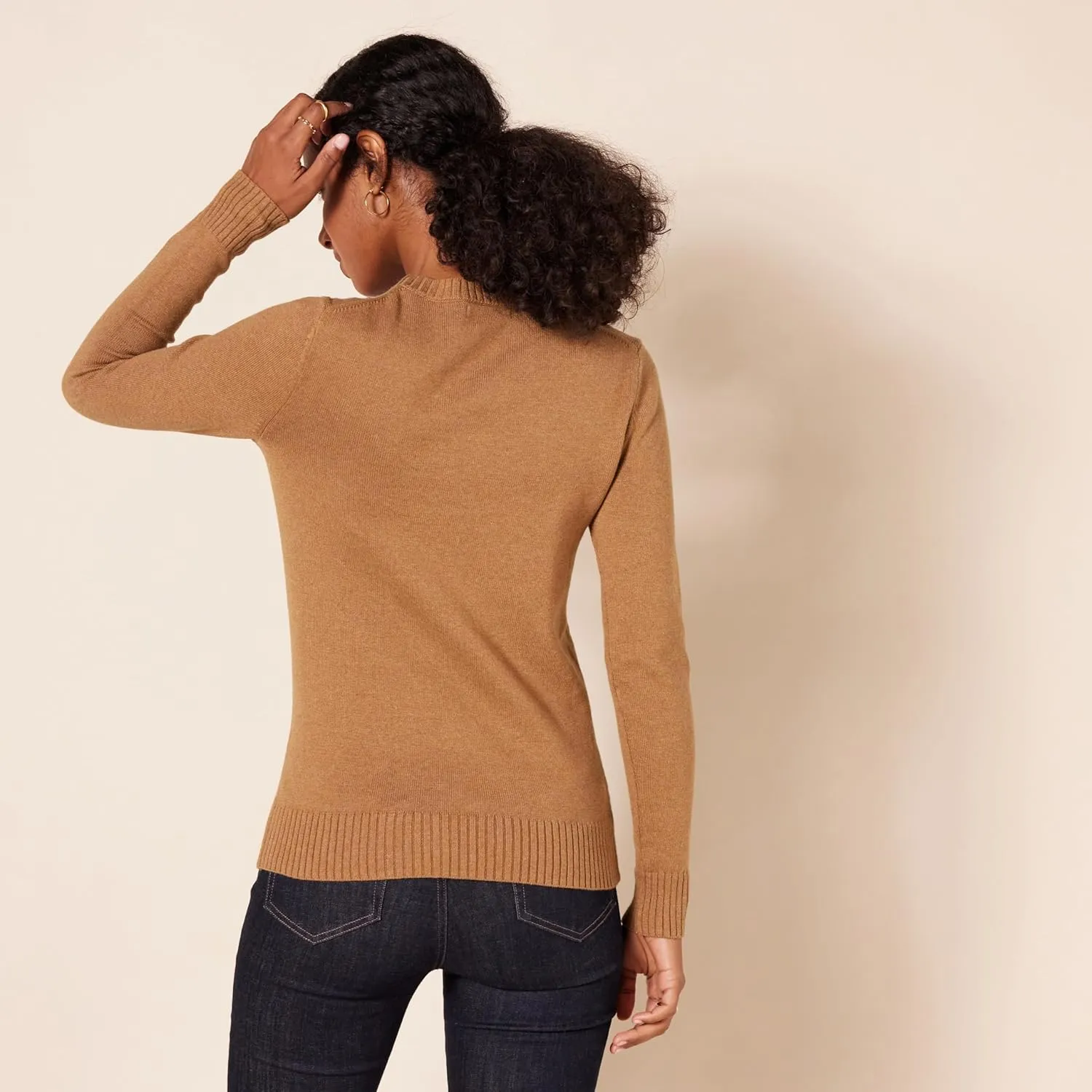 Amazon Essentials Women's Crewneck Sweater, 100% Cotton, Plus Size Available