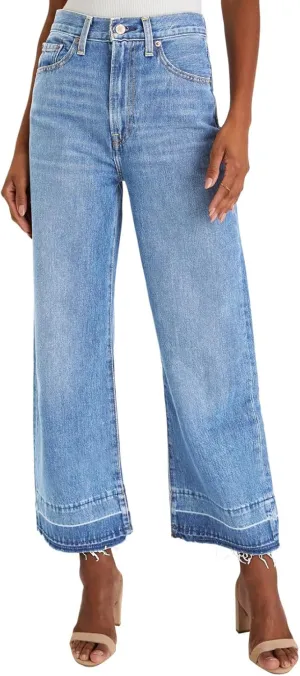 Astylish Women's High Waisted Wide Leg Jeans Trendy Straight Leg Jeans Zimbaplatinum Denim Pants