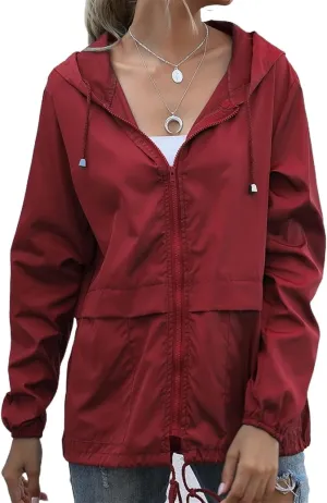 AYGJKIE Women's rain Jacket Waterproof Packable Sports Jacket Functional Jacket Breathable Bike Jacket with Hood