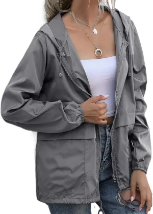 AYGJKIE Women's rain Jacket Waterproof Packable Sports Jacket Functional Jacket Breathable Bike Jacket with Hood
