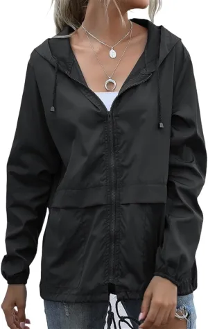 AYGJKIE Women's rain Jacket Waterproof Packable Sports Jacket Functional Jacket Breathable Bike Jacket with Hood