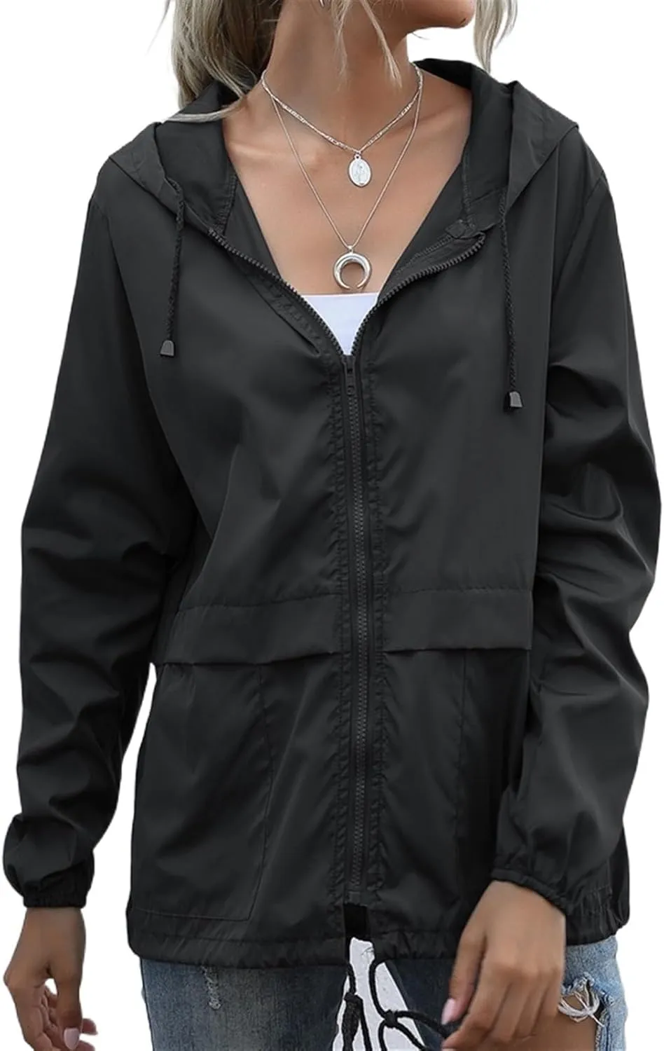 AYGJKIE Women's rain Jacket Waterproof Packable Sports Jacket Functional Jacket Breathable Bike Jacket with Hood