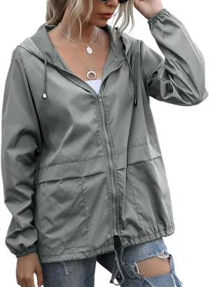 AYGJKIE Women's rain Jacket Waterproof Packable Sports Jacket Functional Jacket Breathable Bike Jacket with Hood