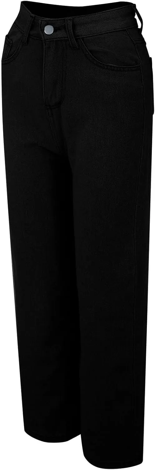 Baggy Jeans for Women High Waisted Wide Leg Y2k Pants Stretchy Plus Size Casual Sweatpants Jean with Pockets