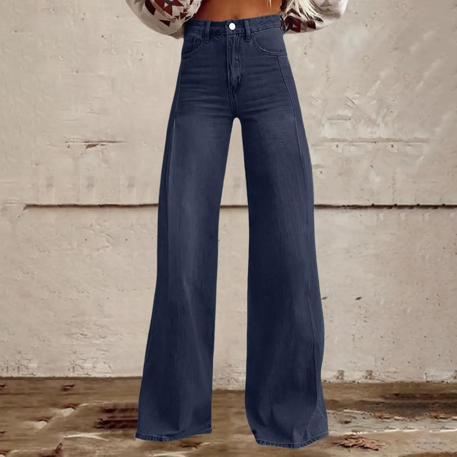 Baggy Jeans for Women Summer Wide Leg Vintage Pant Denim 90s Y2K Streetwear High Waisted Straight Pants with Pockets