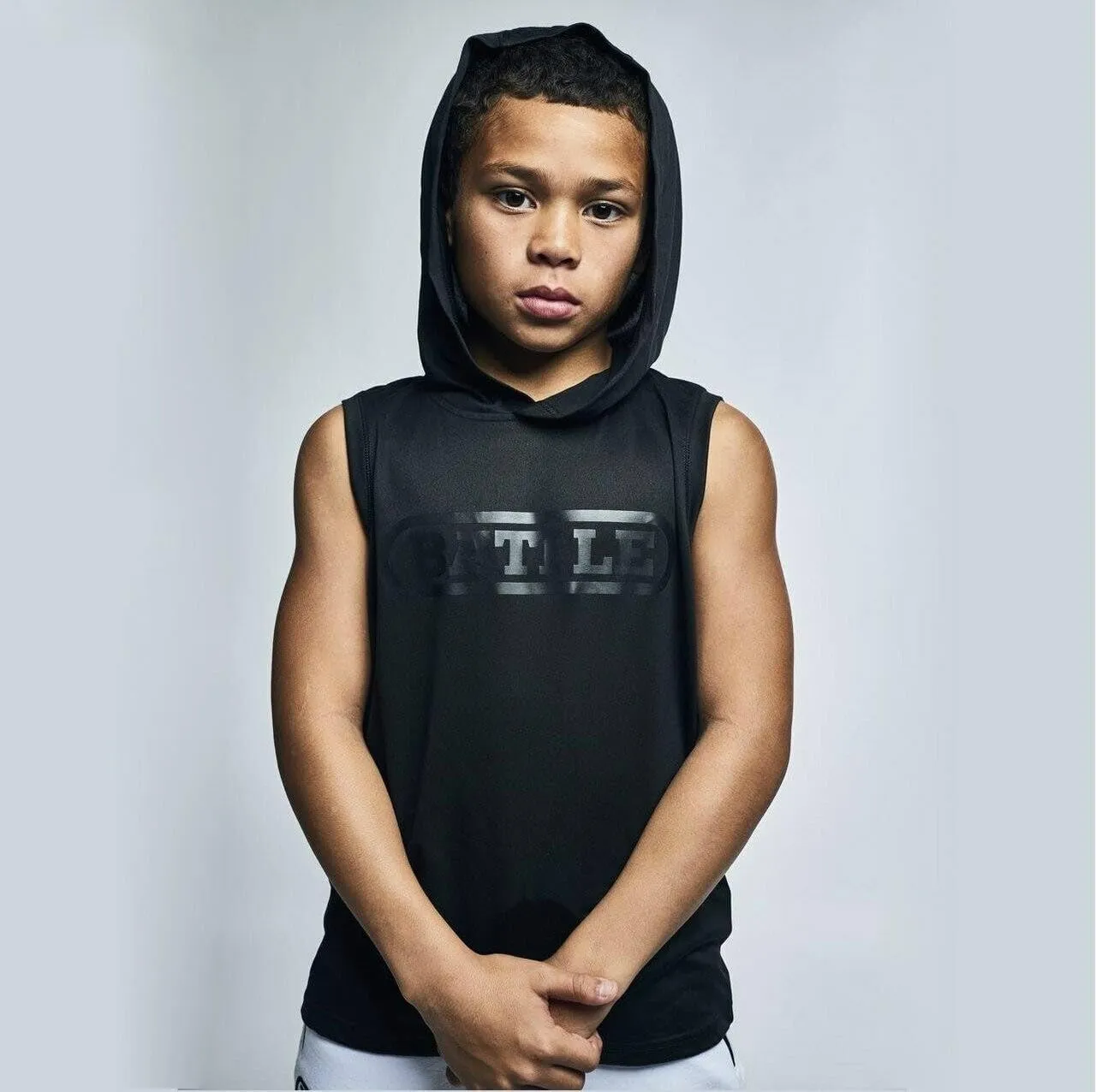 Battle Sports Sleeveless Light Action Workout Hoodie - Raglan Cut Sleeveless Hoodie for Youth