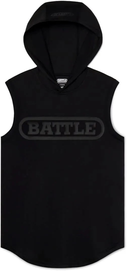 Battle Sports Sleeveless Light Action Workout Hoodie - Raglan Cut Sleeveless Hoodie for Youth