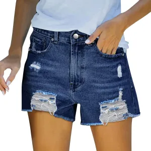 Black Denim Shorts for Women High Waisted Stretch Plain Color Fashionable Mom Short Jeans with Pockets Frayed Raw Hem Hot Shorts Summer Shorts for Teen Girls