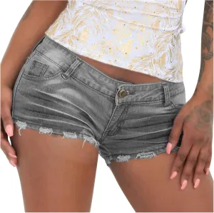 Black Denim Shorts for Women High Waisted Stretchy Plain Color Trendy Boyfriend Jean Shorts with Pockets Raw Hem Slim Shorts Summer Shorts for Women
