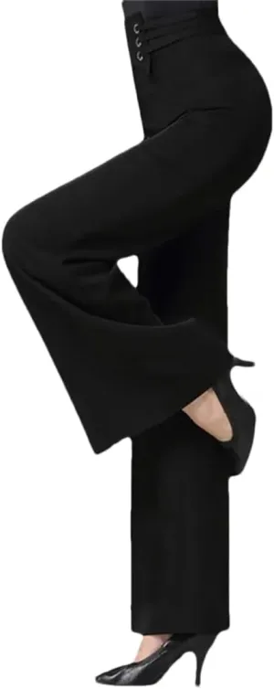 Bollrllr Women's Wide-Leg Pants 2023 High-Waist Casual Straight-Leg Pants Fashion Trousers