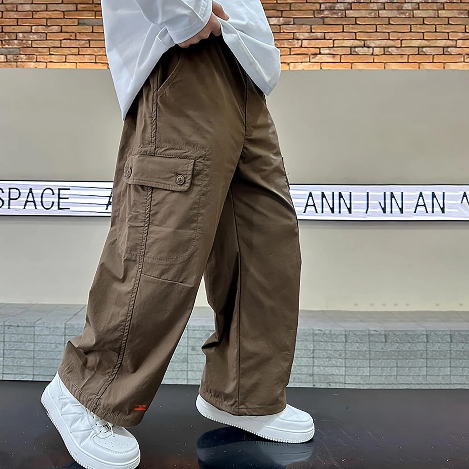 Boys Camo Pants Kids Pull on Elastic Waist Casual Loose Jogging Bottoms Elastic Cuffed Cargo Joggers 8-15 Years