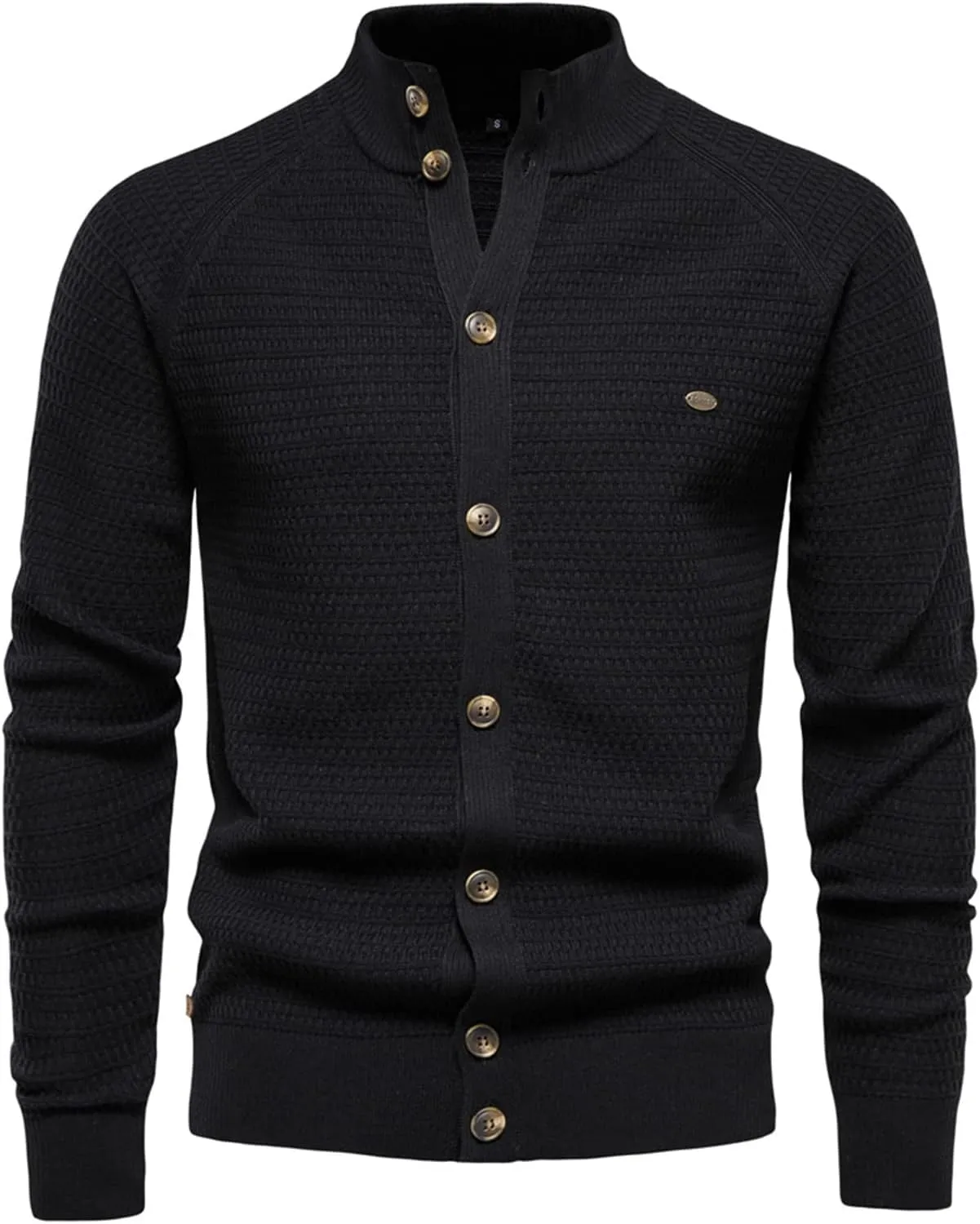 Business Sweaters for Men Button Down Cardigan Sweater Cable Knit Cardigan Coat Long Sleeve Shirts Winter Warm Tops