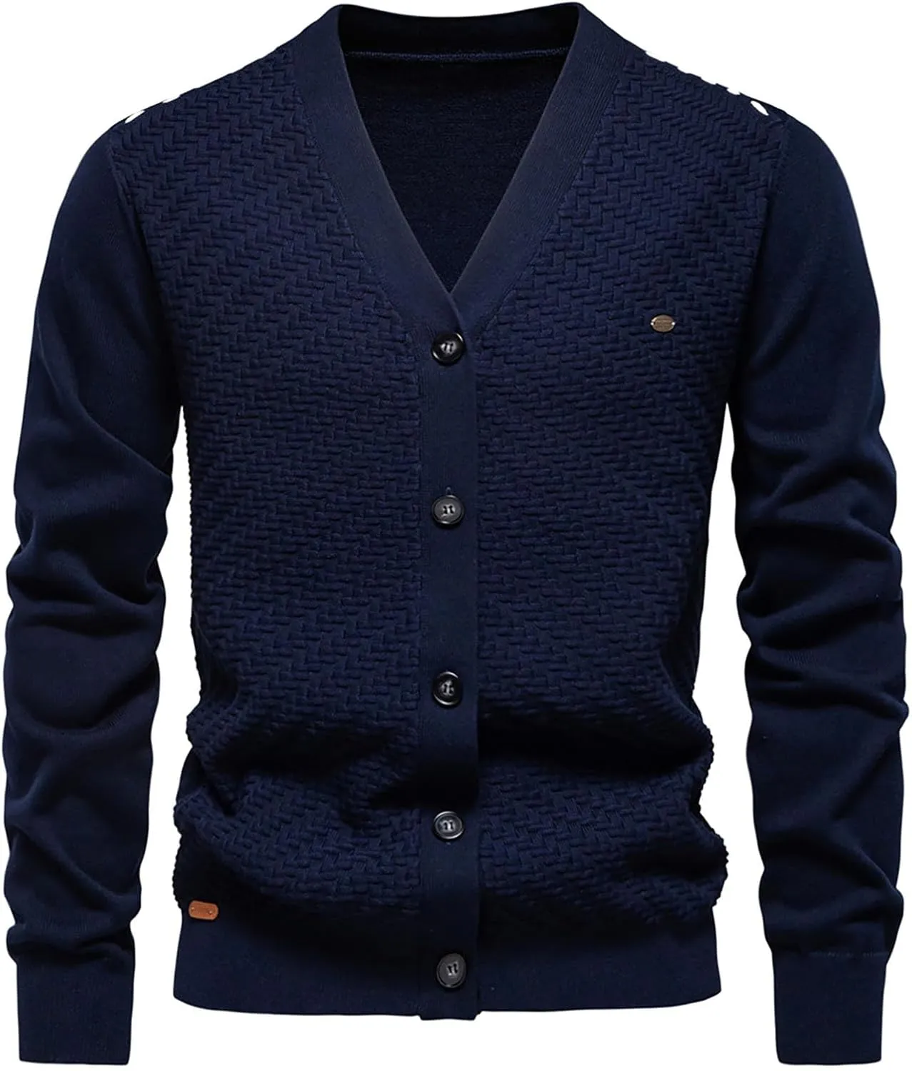 Button Down Cardigan Sweaters for Men Lightweight V Neck Sweater Casual Knit Sweater Casual Open Front Cardigan