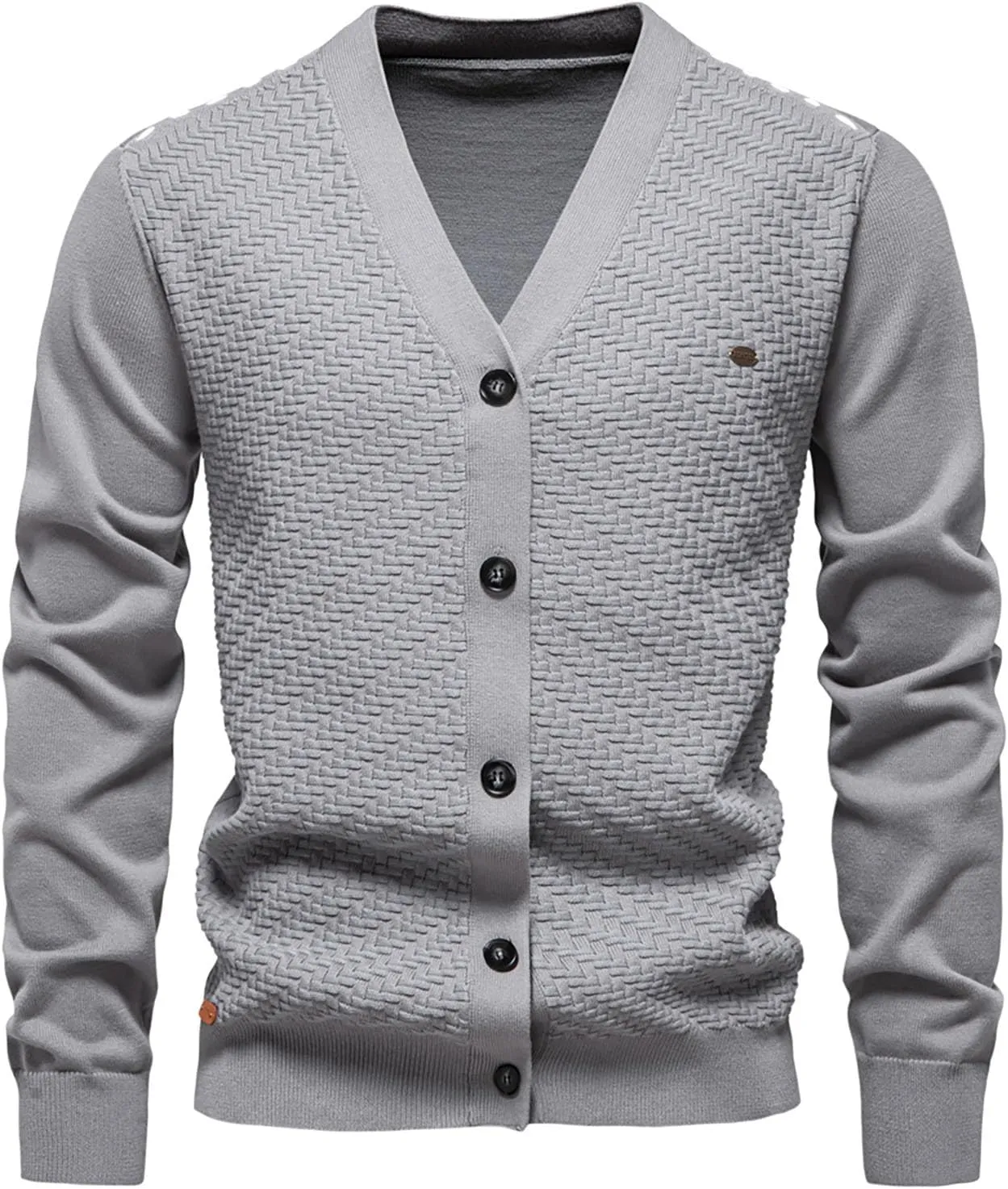 Button Down Cardigan Sweaters for Men Lightweight V Neck Sweater Casual Knit Sweater Casual Open Front Cardigan