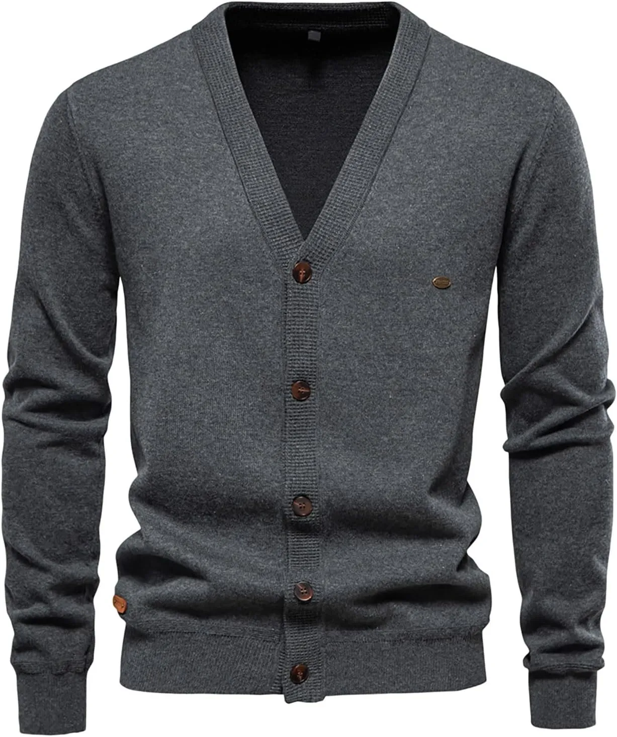 Button Down Cardigan Sweaters for Men Lightweight V Neck Sweater Casual Knit Sweater Casual Open Front Cardigan
