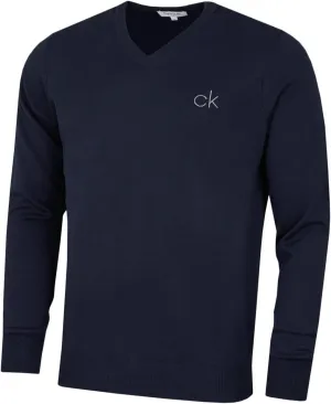 Calvin Klein Men's V-Neck Sweater - Navy - XL