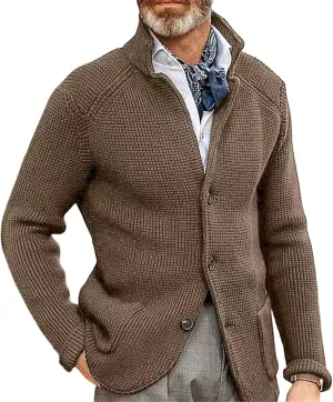 Cardigan Sweaters for Men Grandpa Sweater Vintage Fleece Jacket Button Down Shirts Oversized Thick Sweaters Trendy