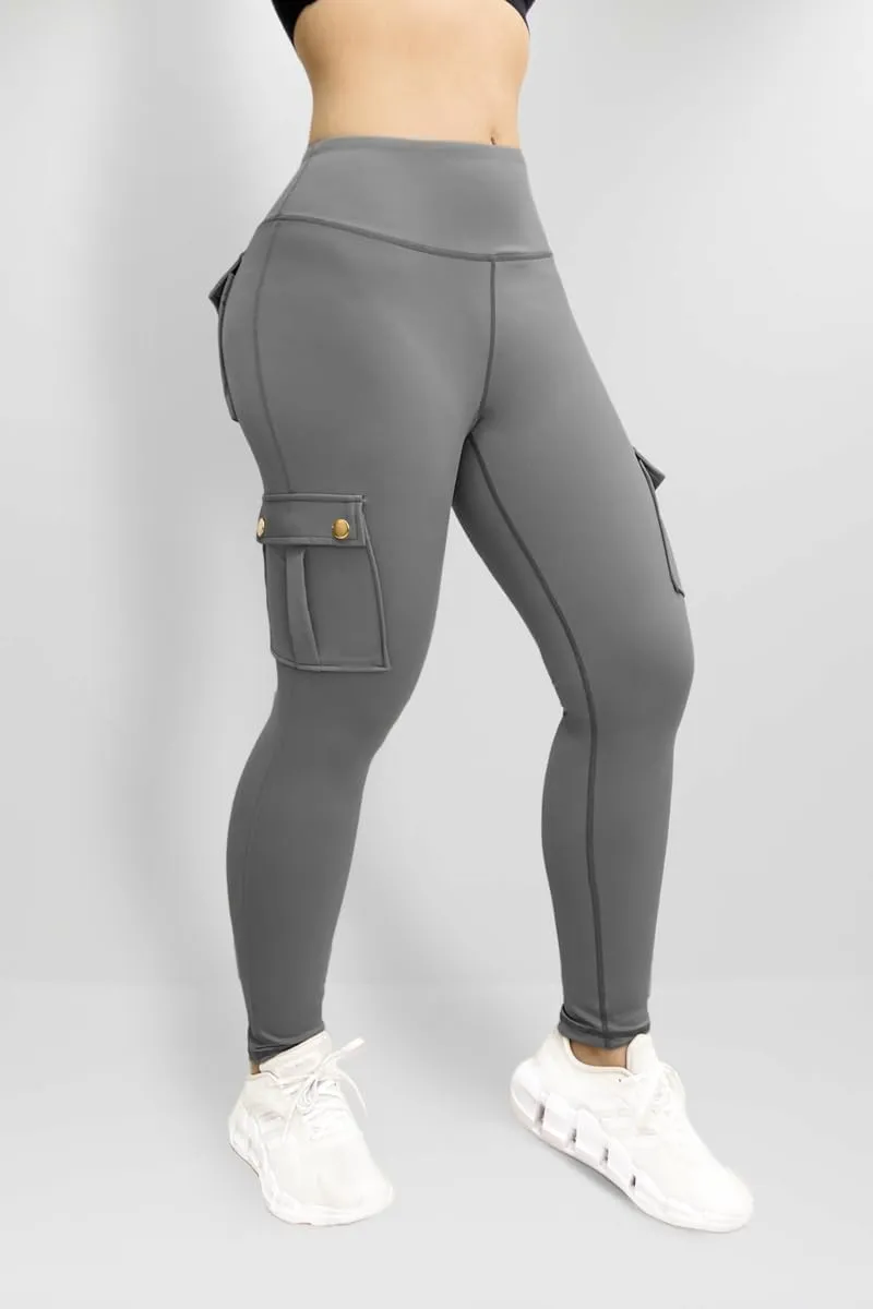 Cargo Leggings with Pockets for Women Camo High Waist Tummy Control Running Yoga Pants Cozy Butt Lifting Leggings
