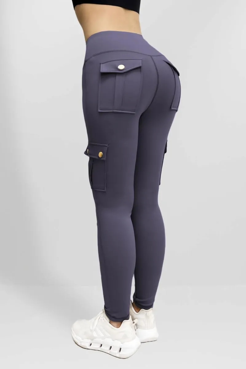Cargo Leggings with Pockets for Women Camo High Waist Tummy Control Running Yoga Pants Cozy Butt Lifting Leggings