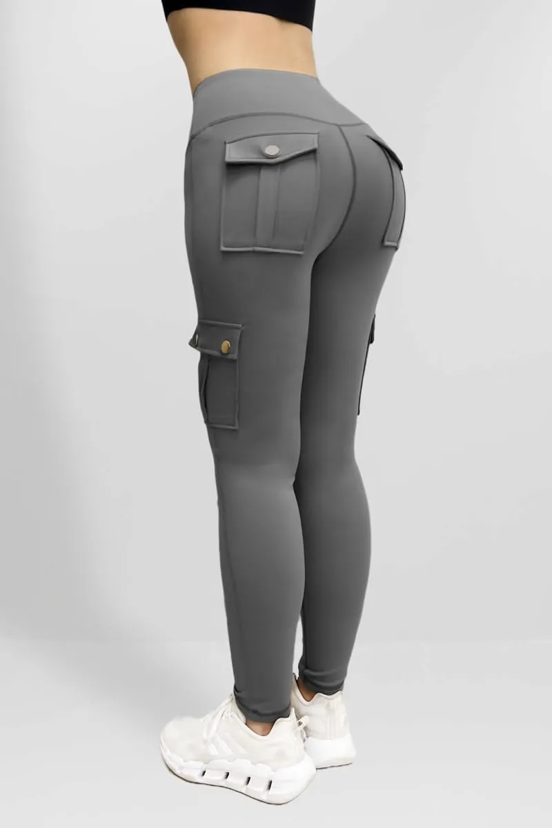 Cargo Leggings with Pockets for Women Camo High Waist Tummy Control Running Yoga Pants Cozy Butt Lifting Leggings