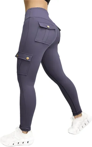 Cargo Leggings with Pockets for Women Camo High Waist Tummy Control Running Yoga Pants Cozy Butt Lifting Leggings