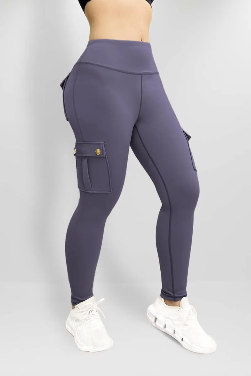 Cargo Leggings with Pockets for Women Camo High Waist Tummy Control Running Yoga Pants Cozy Butt Lifting Leggings