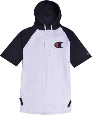 Champion Mens Short Sleeve Hoodie Big and Tall - Raglan Hoodie With Pockets