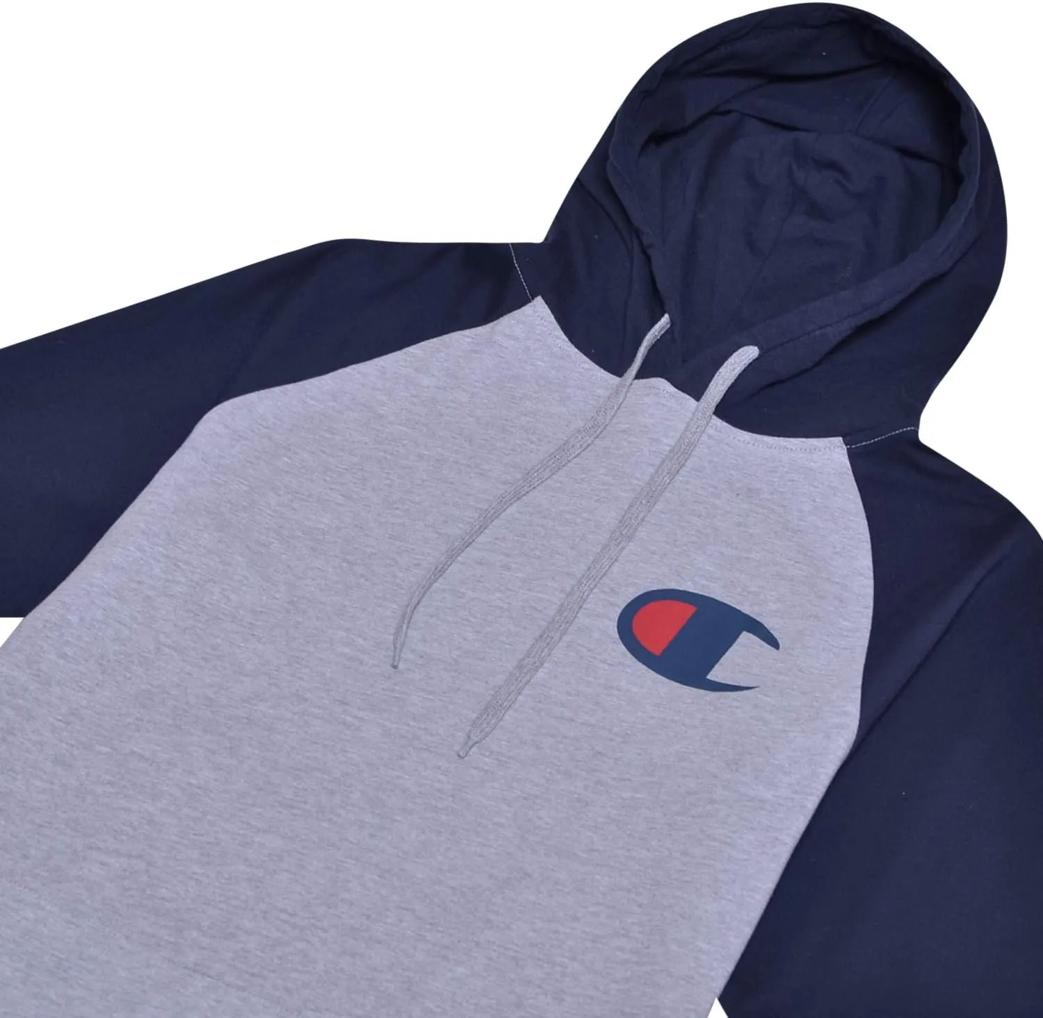 Champion Mens Short Sleeve Hoodie Big and Tall - Raglan Hoodie With Pockets