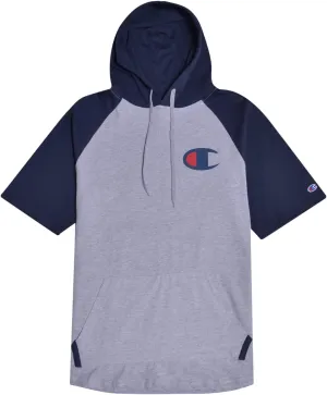 Champion Mens Short Sleeve Hoodie Big and Tall - Raglan Hoodie With Pockets