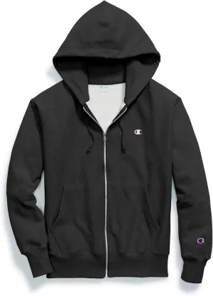 Champion Men's Zip-Up Hoodie, Reverse Weave, Sweatshirt, Fleece Zip-Up Hoodie For Men