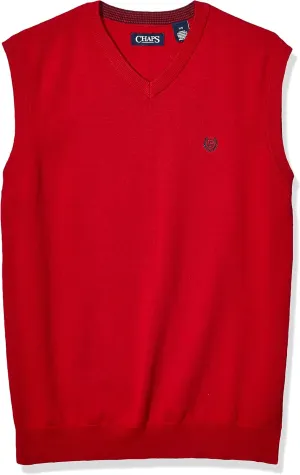 Chaps Men's Cotton V-Neck Sweater Vest