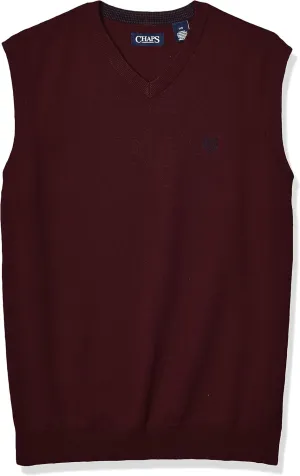 Chaps Men's Cotton V-Neck Sweater Vest
