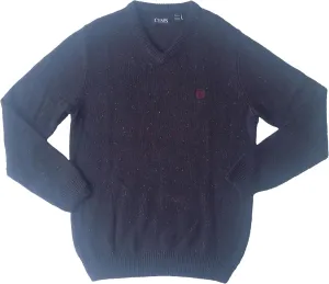 Chaps Men's Kent V-Neck Sweater (Small, Navy)