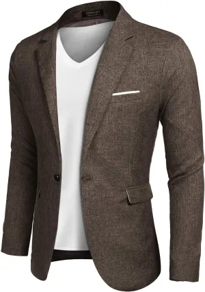 COOFANDY Men's Blazer Casual Sport Coats Slim Fit One Button Suit Jacket Lightweight Sports Jacket