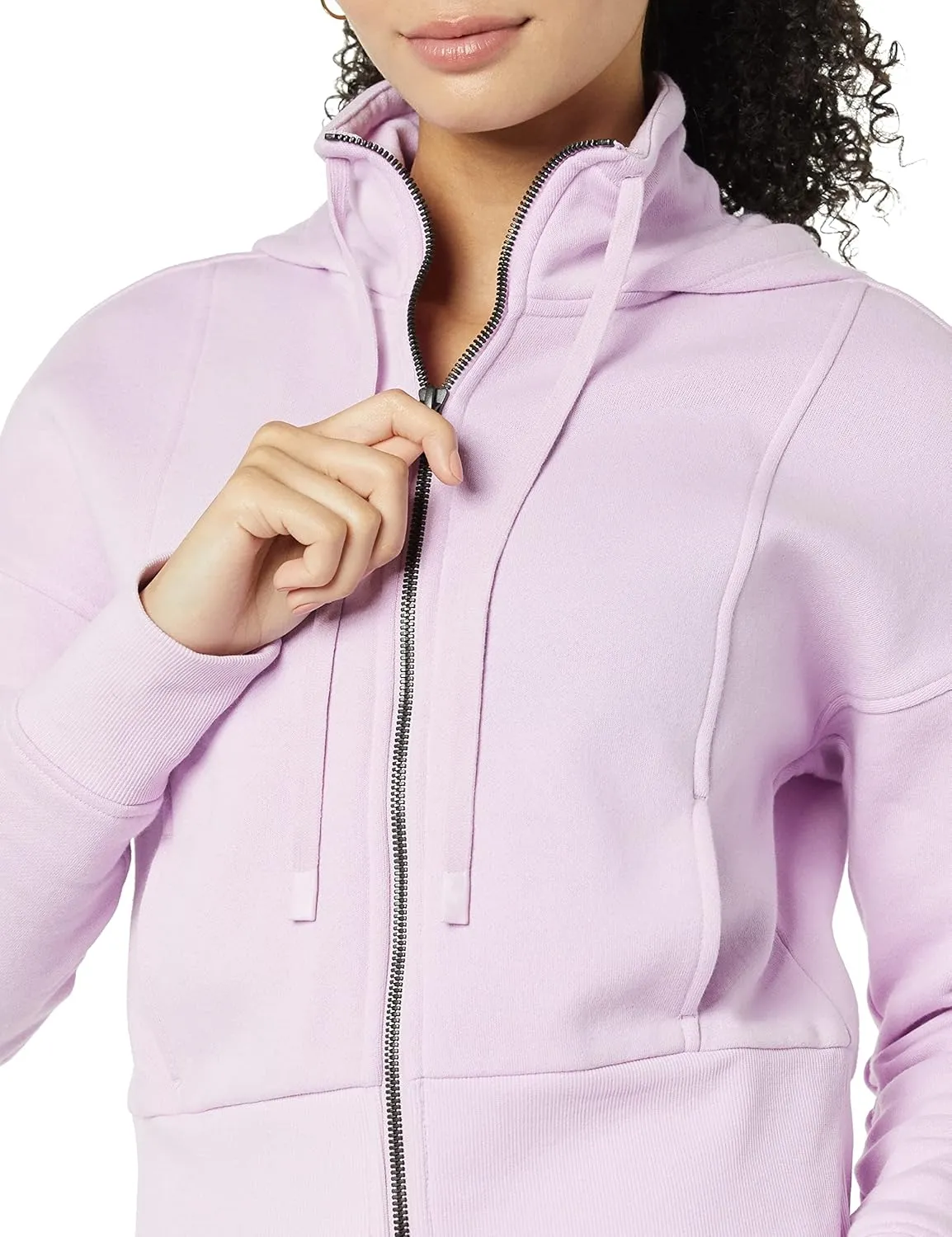 Core 10 Women's Super Soft Fleece Cropped Length Zip-Up Hoodie Sweatshirt