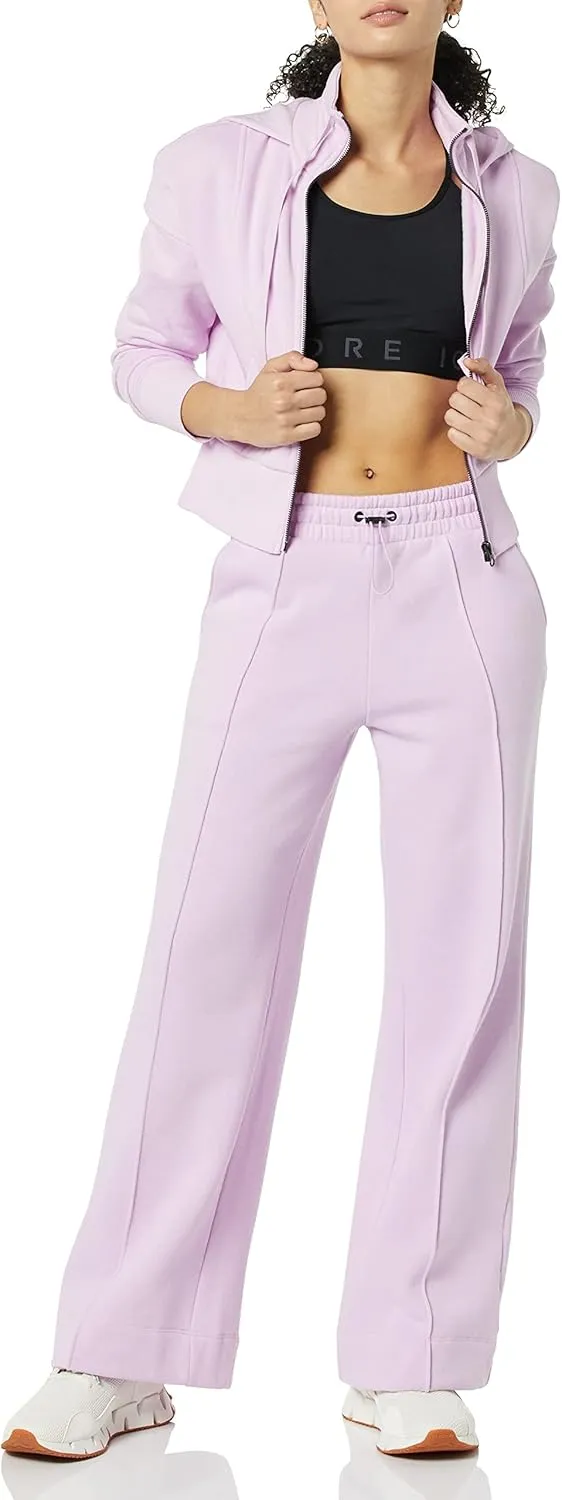 Core 10 Women's Super Soft Fleece Cropped Length Zip-Up Hoodie Sweatshirt