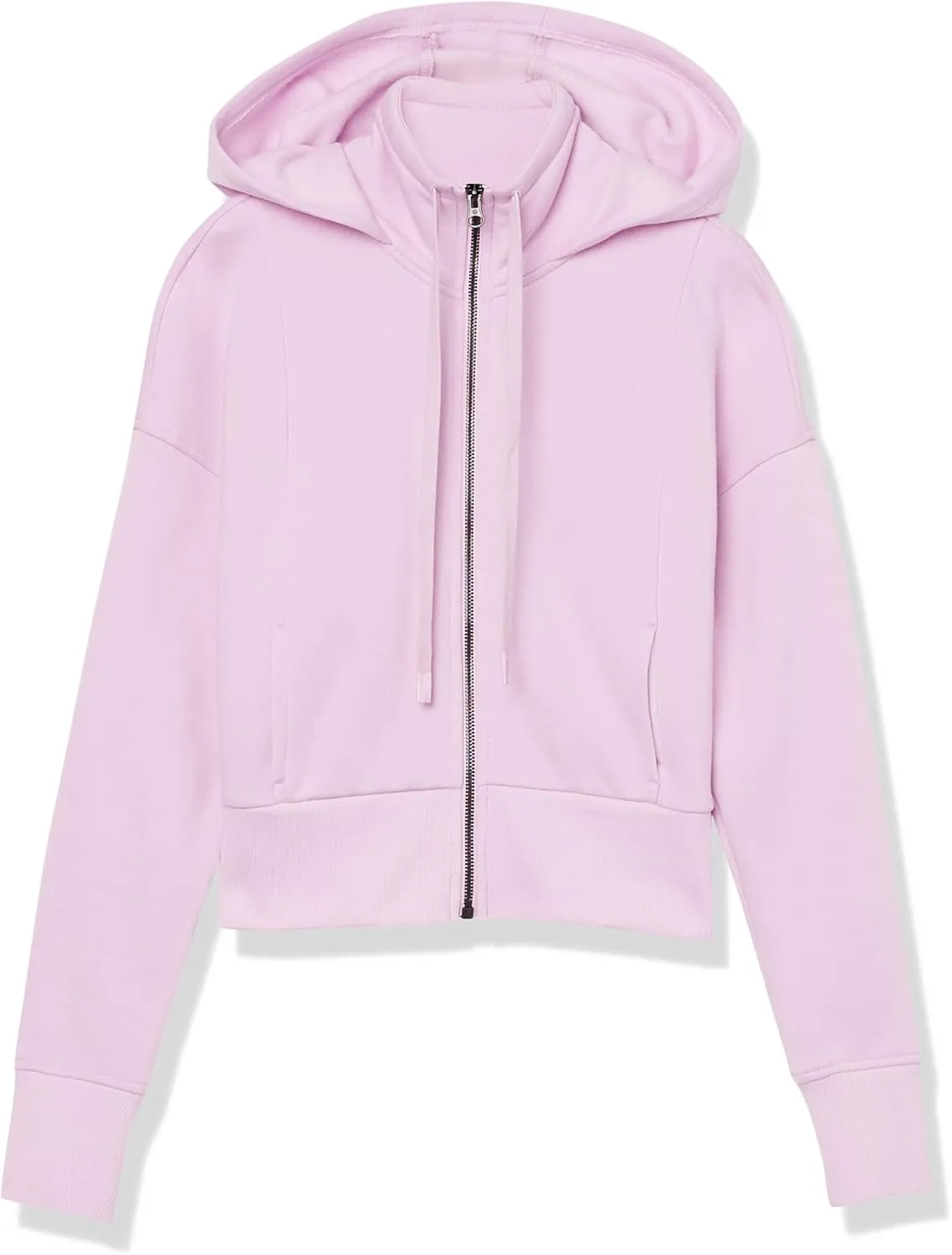 Core 10 Women's Super Soft Fleece Cropped Length Zip-Up Hoodie Sweatshirt