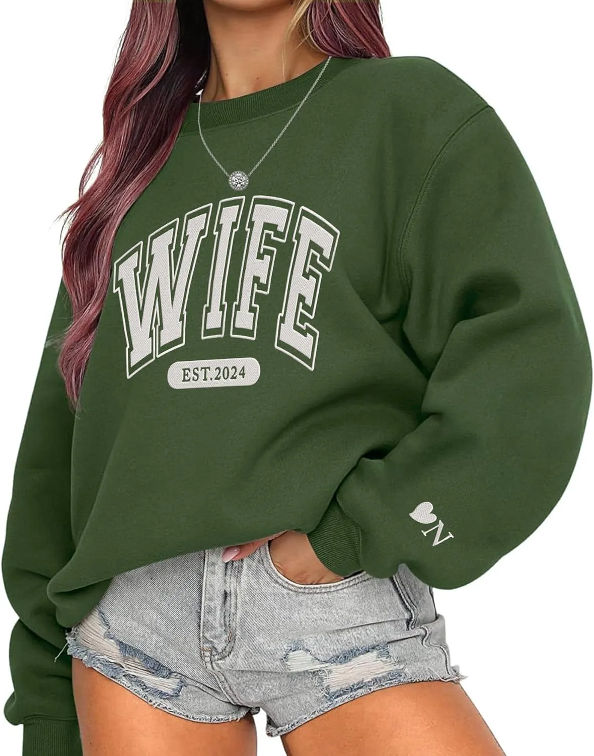 Custom Mrs Embroidered Sweatshirt Hoodie, Matching Couples Sweatshirts, Wife Husband Sweatshirt Hoodie