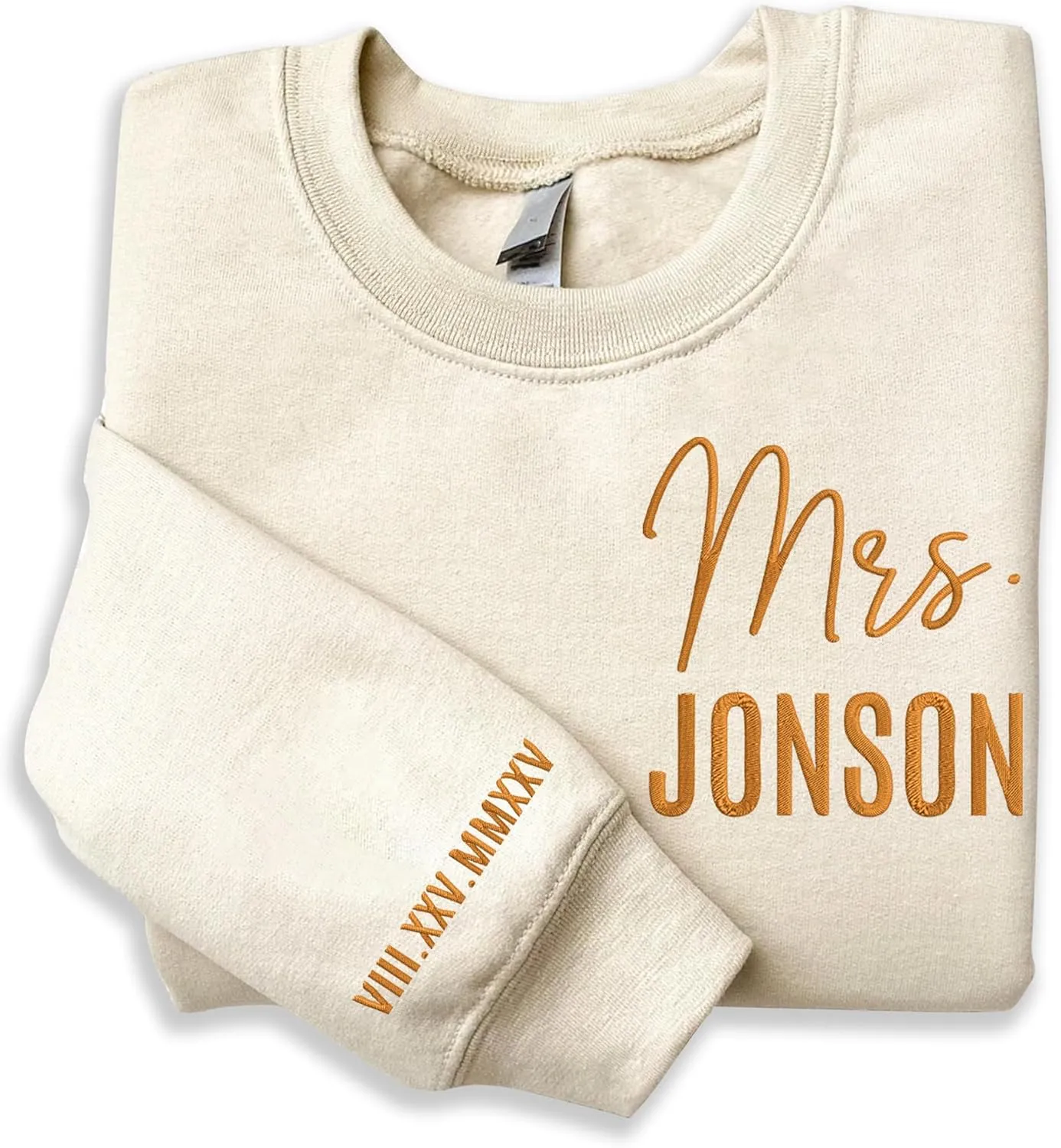 Custom Mrs Embroidered Sweatshirt Hoodie, Matching Couples Sweatshirts, Wife Husband Sweatshirt Hoodie