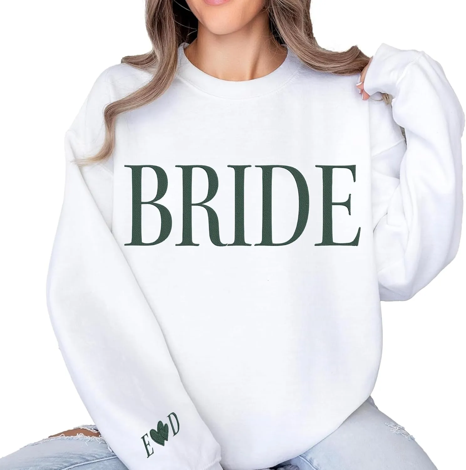 Custom Mrs Embroidered Sweatshirt Hoodie, Matching Couples Sweatshirts, Wife Husband Sweatshirt Hoodie