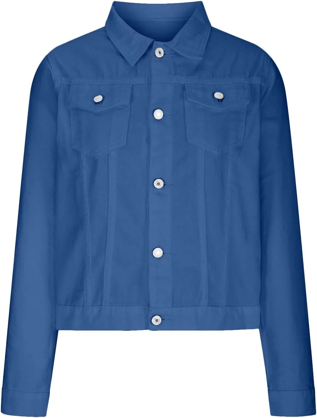 Denim Jacket for Women Petite Cute Crop Jean Jackets Plain Shacket Fall Casual Lightweight Fashion Coat Outwear