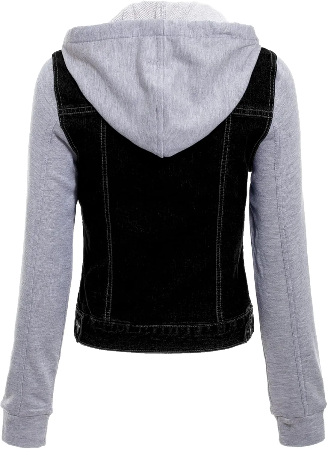 Design by Olivia Women's Classic Casual Hooded Denim Jacket