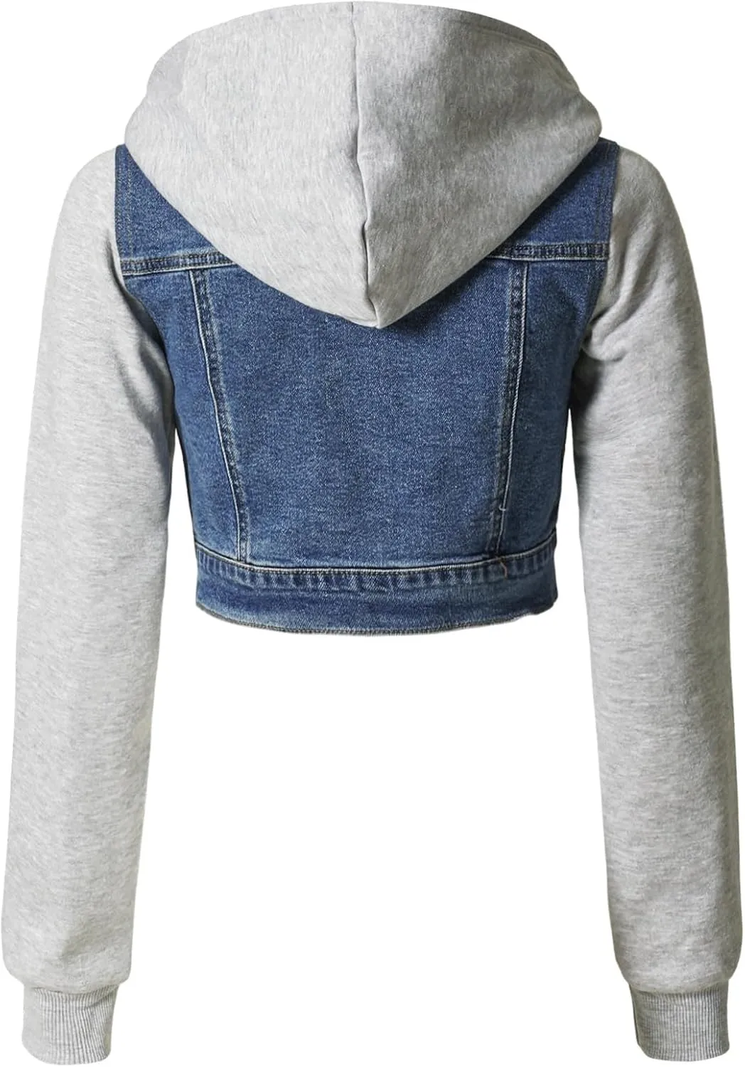 Design by Olivia Women's Classic Casual Hooded Denim Jacket