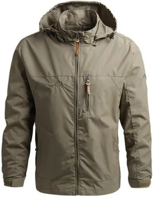 Dninmim Men's Solid Hooded Jackets Relaxed Zip Basic Outdoor Sports Jacket